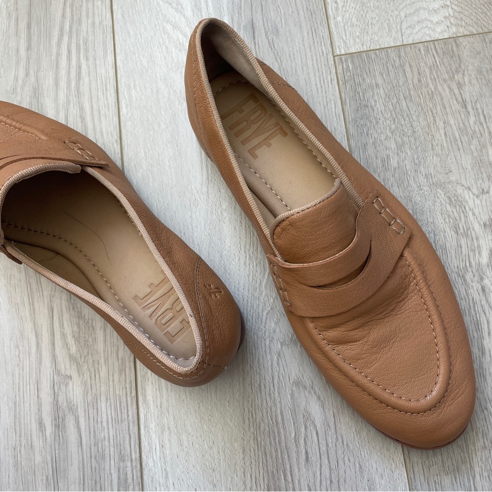 Frye Tan Leather Loafers